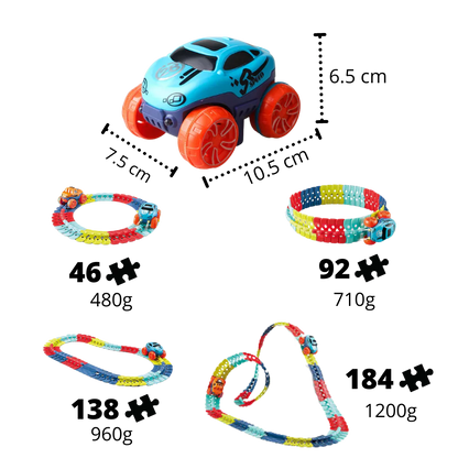 Flexible Rail Car Toy For Kids