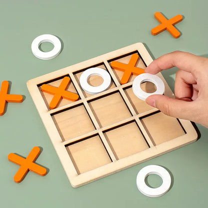 Classic wooden toe x o board games